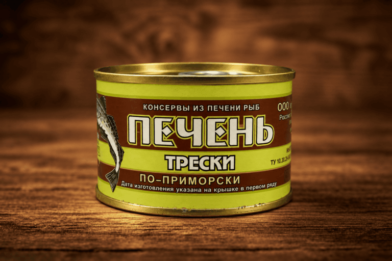 Печень трески по-приморски «Норд Фиш», банка 210 г — лицевая сторона